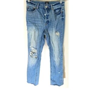 BDG High Rise Distressed Slim Straight Jeans